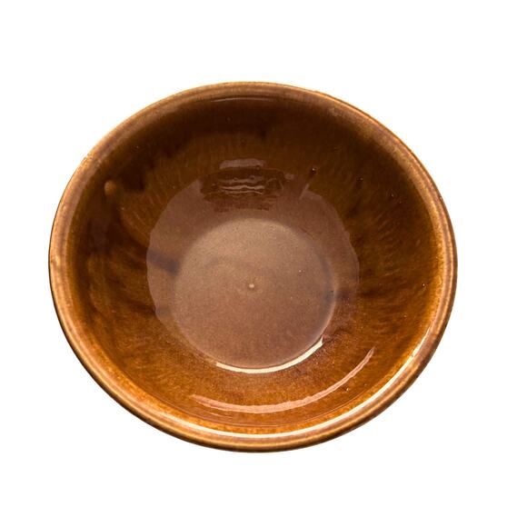 Vintage USA Brown Ceramic Bowl with Grape and Fruit Pattern - Picture 5 of 12